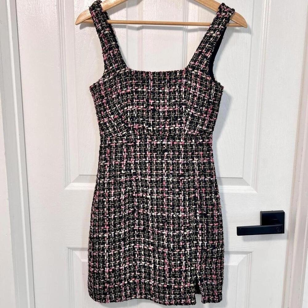Black Tweed Mini Dress